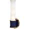 Kane 13.38" High Matte Midnight Blue Modern Brass Finish Wall Sconce