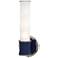Kane 13.38" High Matte Midnight Blue Polished Nickel Finish Wall Sconce