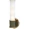 Kane 13.38" High Matte Smokey Finish Modern Brass Accent Wall Sconce
