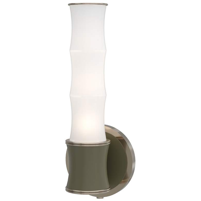 Image 1 Kane 13.38" High Matte Smokey Finish Polished Nickel Accent Wall Sconce
