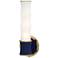 Kane 13.38" High Midnight Blue Finish Modern Brass Accent Wall Sconce
