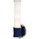 Kane 13.38" High Midnight Blue Finish Polished Nickel Accent Wall Sconce