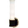 1_Kane 13.38" High Obsidian Finish Modern Brass Accent Wall Sconce