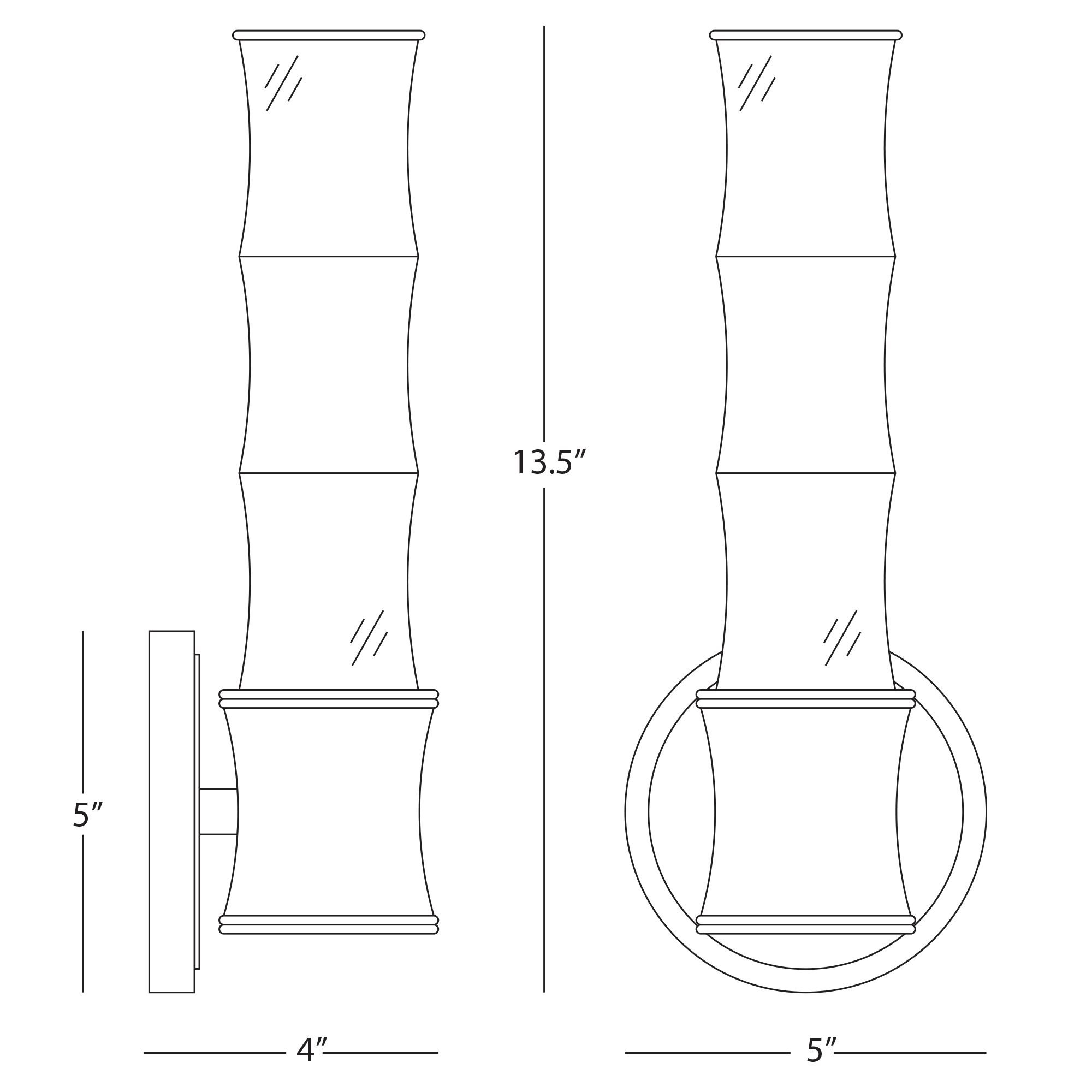 Image 2 Kane 13.38" High Obsidian Finish Modern Brass Accent Wall Sconce more views