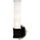 Kane 13.38" High Obsidian Finish Polished Nickel Accent Wall Sconce