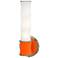 Kane 13.38" High Pumpkin Finish Polished Nickel Accent Wall Sconce