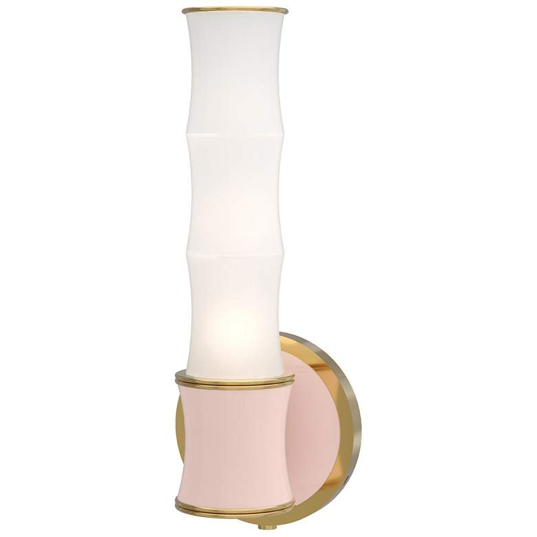 Image 1 Kane 13.38" High Rose Water Finish Modern Brass Accent Wall Sconce