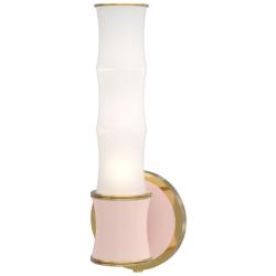 Kane 13.38" High Rose Water Finish Modern Brass Accent Wall Sconce