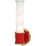 1_Kane 13.38" High Ruby Red Finish Modern Brass Accent Wall Sconce