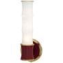 1_Kane 13.38" High Sugar Plum Finish Modern Brass Accent Wall Sconce