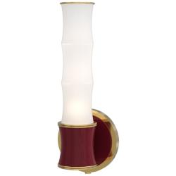 Kane 13.38" High Sugar Plum Finish Modern Brass Accent Wall Sconce