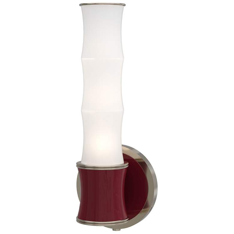 Image 1 Kane 13.38" High Sugar Plum Finish Polished Nickel Accent Wall Sconce