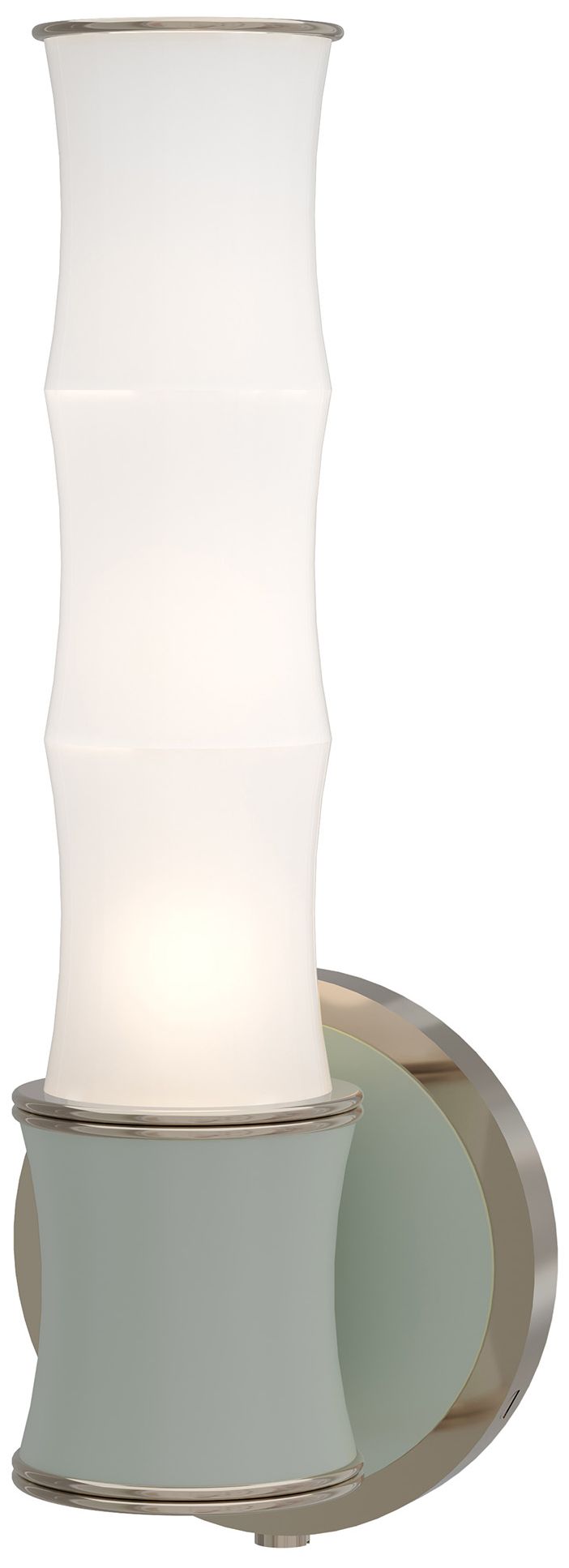 Kane 13.38"H Matte Celadon Polished Nickel Accent Wall Sconce Made to