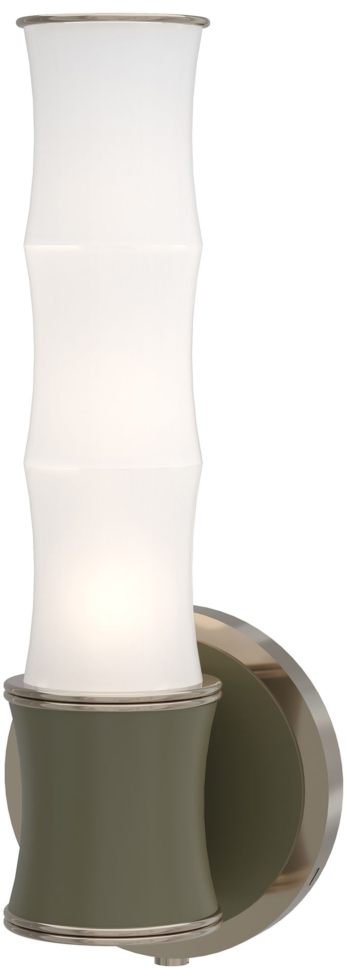 Kane 13.38"H Matte Smokey Polished Nickel Accent Wall Sconce Made to O
