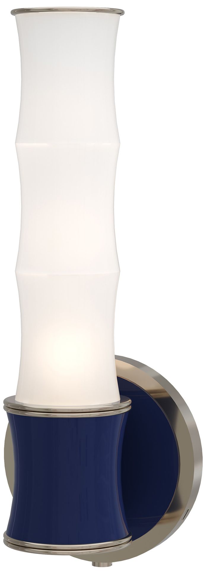 Kane 13.38"H Midnight Blue Polished Nickel Accent Wall Sconce Made to