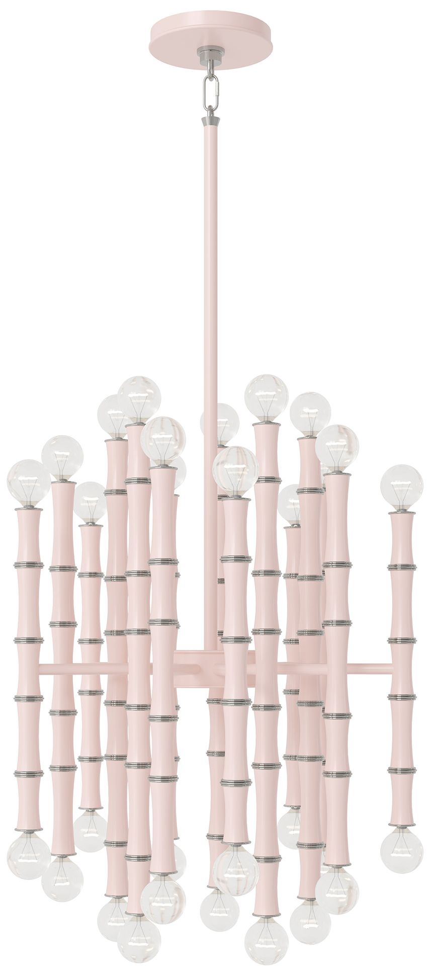 Kane 17.75"W Rose Water Polished Nickel Accent Chandelier Made to Order