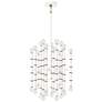 1_Kane 17.75" Wide Daisy Finish Modern Brass Accent Chandelier