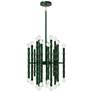 1_Kane 17.75" Wide Jungle Finish Modern Brass Accent Chandelier