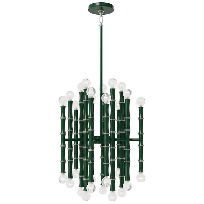 Image 1 Kane 17.75" Wide Jungle Finish Polished Nickel Accent Chandelier