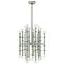 1_Kane 17.75" Wide Matte Celadon Finish Modern Brass Accent Chandelier