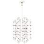 1_Kane 17.75" Wide Matte Daisy Finish Modern Brass Accent Chandelier