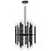 Kane 17.75" Wide Obsidian Finish Polished Nickel Accent Chandelier