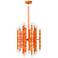Kane 17.75" Wide Pumpkin Finish Modern Brass Accent Chandelier