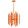 Kane 17.75" Wide Pumpkin Finish Polished Nickel Accent Chandelier