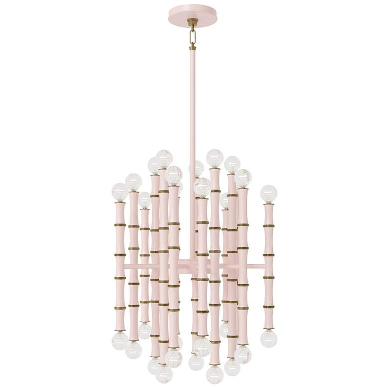 Image 1 Kane 17.75" Wide Rose Water Finish Modern Brass Accent Chandelier