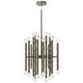 1_Kane 17.75" Wide Smokey Taupe Finish Polished Nickel Accent Chandelier