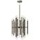 Kane 17.75" Wide Smokey Taupe Finish Polished Nickel Accent Chandelier