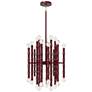 1_Kane 17.75" Wide Sugar Plum Finish Modern Brass Accent Chandelier