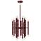 Kane 17.75" Wide Sugar Plum Finish Modern Brass Accent Chandelier