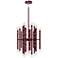 Kane 17.75" Wide Sugar Plum Finish Polished Nickel Accent Chandelier