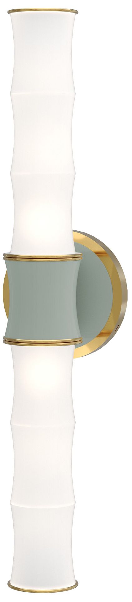 Kane 21.75"H Celadon Finish Modern Brass Accent Wall Sconce Made to Order