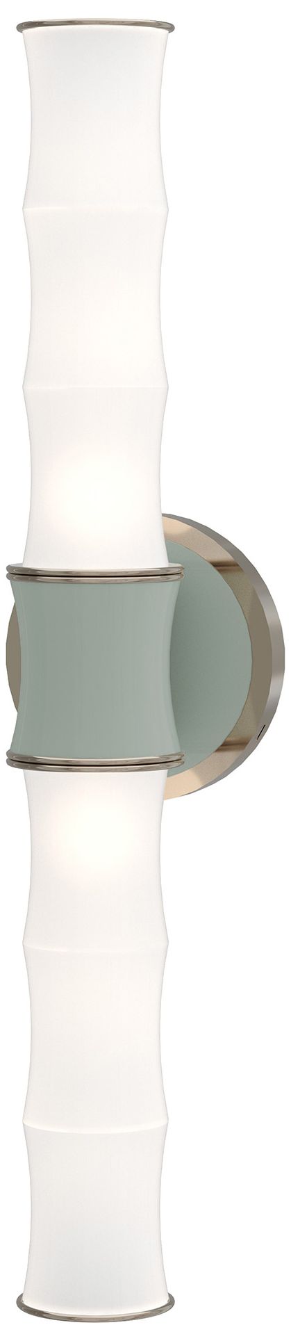 Kane 21.75"H Celadon Polished Nickel Accent Wall Sconce Made to Order