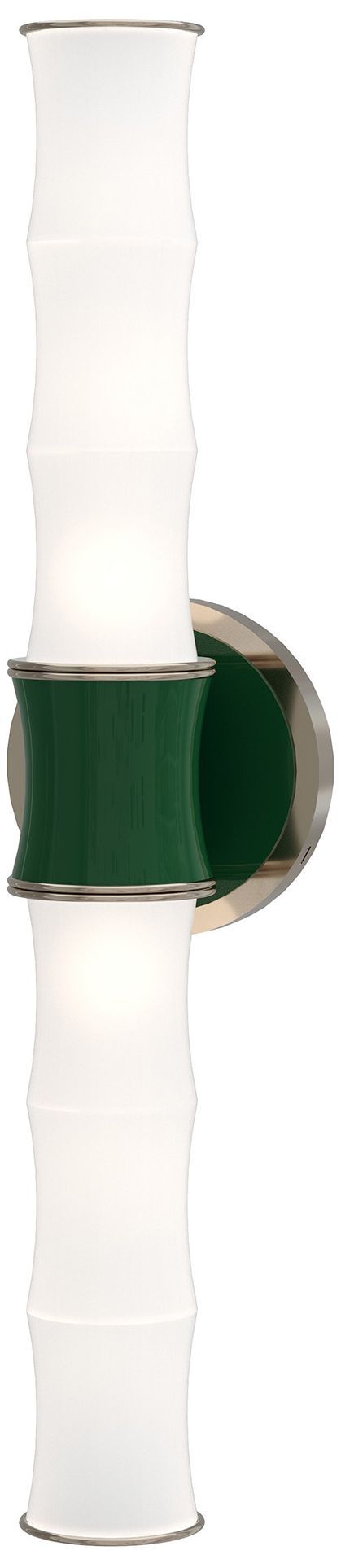 Kane 21.75"H Jungle Finish Polished Nickel Accent Wall Sconce Made to Order
