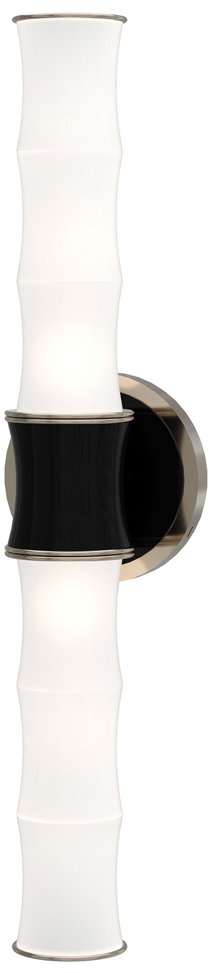 Kane 21.75"H Obsidian Polished Nickel Accent Wall Sconce Made to Order