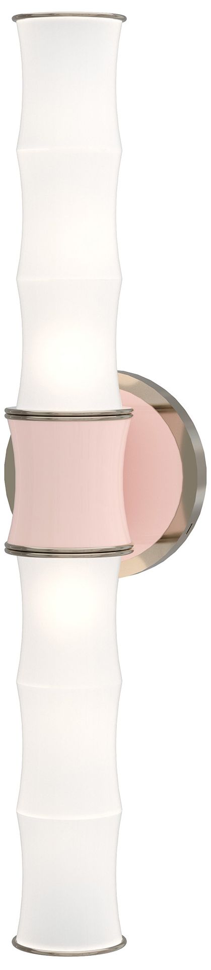 Kane 21.75"H Rose Water Polished Nickel Accent Wall Sconce Made to Order