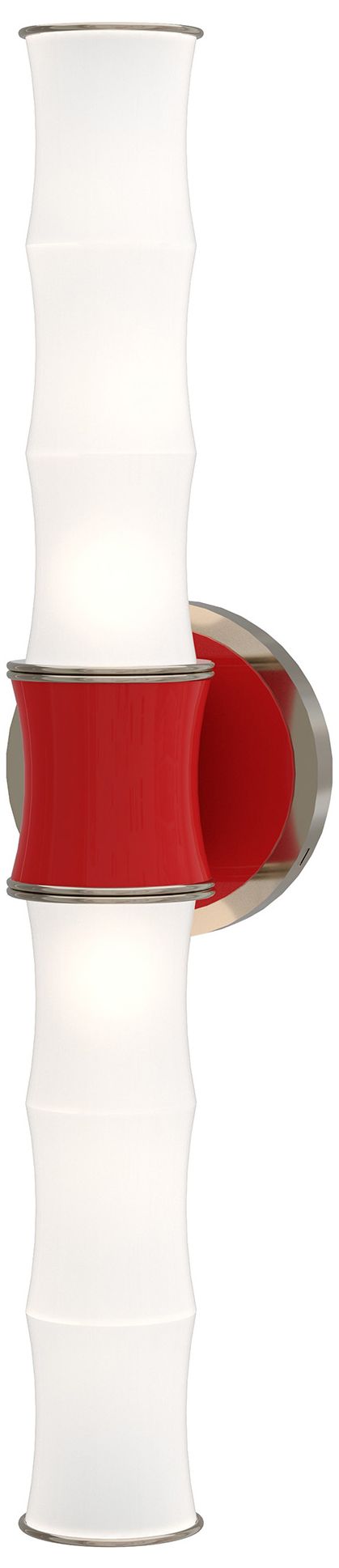 Kane 21.75"H Ruby Red Polished Nickel Accent Wall Sconce Made to Order