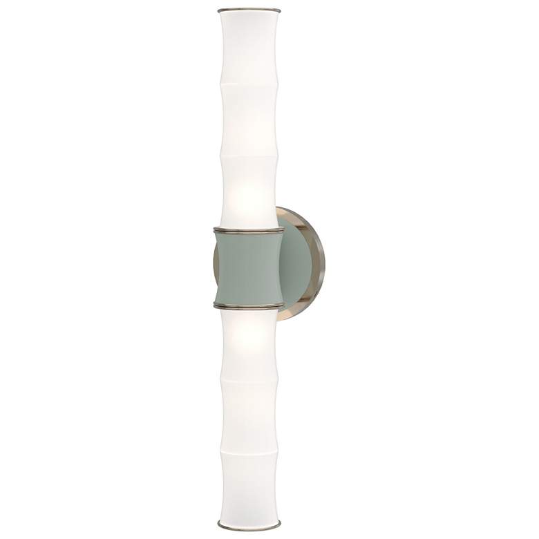 Image 1 Kane 21.75" High Celadon Finish Polished Nickel Accent Wall Sconce
