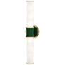 1_Kane 21.75" High Jungle Finish Modern Brass Accent Wall Sconce