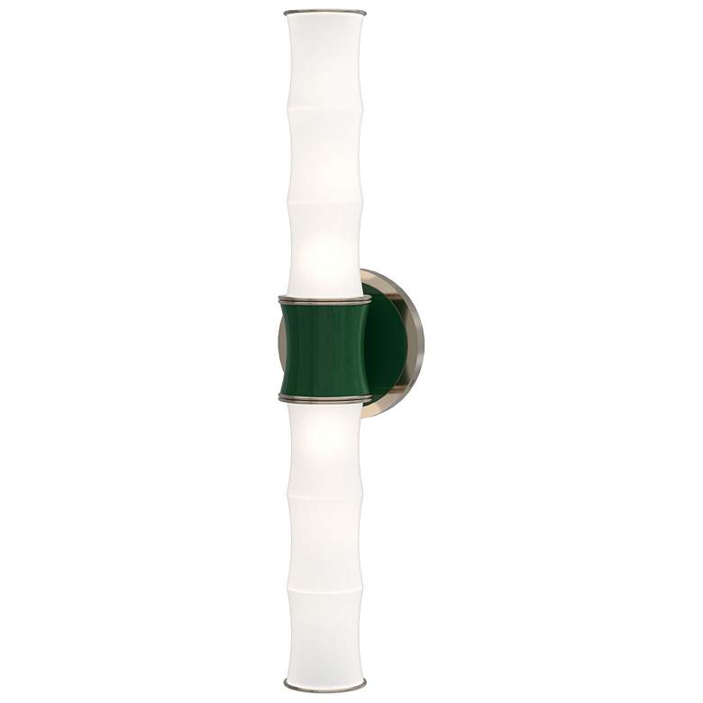 Image 1 Kane 21.75" High Jungle Finish Polished Nickel Accent Wall Sconce