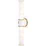 1_Kane 21.75" High Matte Daisy Finish Modern Brass Accent Wall Sconce