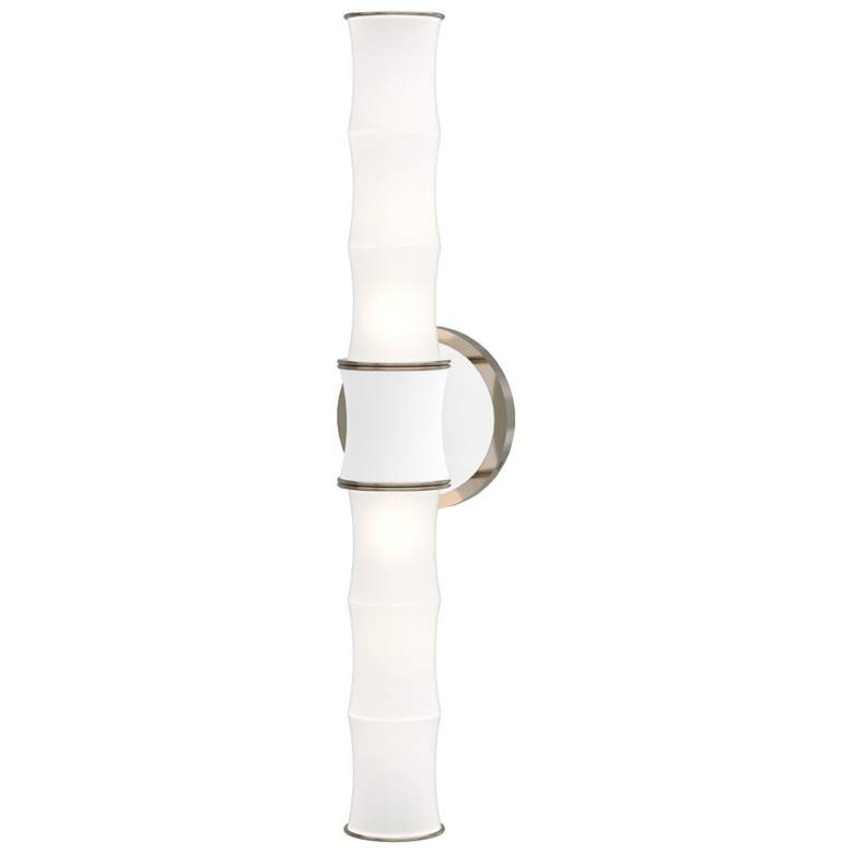 Image 1 Kane 21.75" High Matte Daisy Finish Polished Nickel Accent Wall Sconce