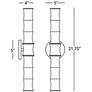 2_Kane 21.75" High Matte Daisy Finish Polished Nickel Accent Wall Sconce more views