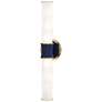 1_Kane 21.75" High Matte Midnight Blue Modern Brass Finish Wall Sconce