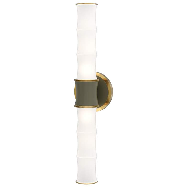 Image 1 Kane 21.75" High Matte Smokey Finish Modern Brass Accent Wall Sconce