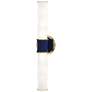 1_Kane 21.75" High Midnight Blue Finish Modern Brass Accent Wall Sconce