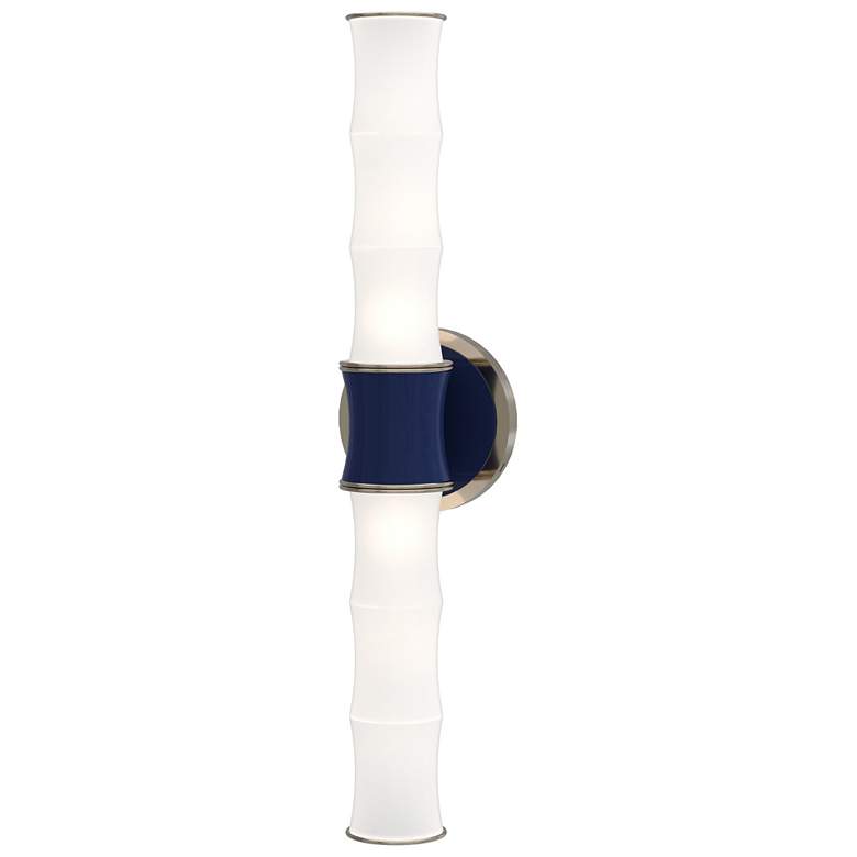 Image 1 Kane 21.75" High Midnight Blue Finish Polished Nickel Accent Wall Sconce